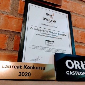 Orły Gastronomii- laureat 2020- prestiżowe wyróżnienie... Dziękujemy!
